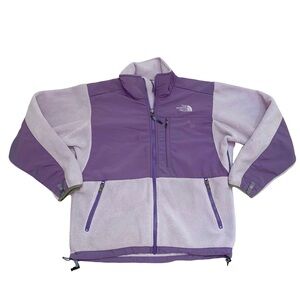All purple north face fleece jacket